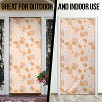 Hawaii Anthurium Tiare Pikake Lei Door Cover Alani Lauhala Art Pattern LT01 - Polynesian Pride