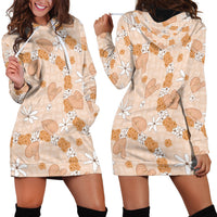 Hawaii Anthurium Tiare Pikake Lei Hoodie Dress Alani Lauhala Art Pattern LT01 - Polynesian Pride