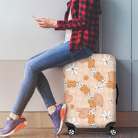 Hawaii Anthurium Tiare Pikake Lei Luggage Cover Alani Lauhala Art Pattern LT01 - Polynesian Pride