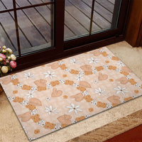 Hawaii Anthurium Tiare Pikake Lei Rubber Doormat Alani Lauhala Art Pattern LT01 - Polynesian Pride