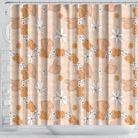 Hawaii Anthurium Tiare Pikake Lei Shower Curtain Alani Lauhala Art Pattern LT01 - Polynesian Pride