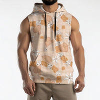 Hawaii Anthurium Tiare Pikake Lei Sleeveless Hoodie Alani Lauhala Art Pattern LT01 - Polynesian Pride