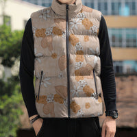 Hawaii Anthurium Tiare Pikake Lei Sleeveless Puffer Jacket Alani Lauhala Art Pattern LT01 - Polynesian Pride