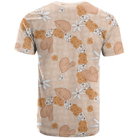Hawaii Anthurium Tiare Pikake Lei T Shirt Alani Lauhala Art Pattern LT01 - Polynesian Pride