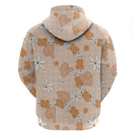 Hawaii Anthurium Tiare Pikake Lei Zip Hoodie Alani Lauhala Art Pattern LT01 - Polynesian Pride