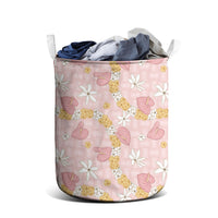 Hawaii Anthurium Tiare Pikake Lei Laundry Basket Akala Lauhala Art Pattern LT01 - Polynesian Pride