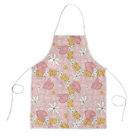 Hawaii Anthurium Tiare Pikake Lei Apron Akala Lauhala Art Pattern LT01 Pink - Polynesian Pride