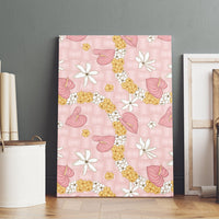 Hawaii Anthurium Tiare Pikake Lei Canvas Wall Art Akala Lauhala Art Pattern LT01 - Polynesian Pride