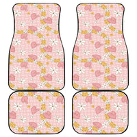 Hawaii Anthurium Tiare Pikake Lei Car Mats Akala Lauhala Art Pattern LT01 - Polynesian Pride