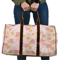 Hawaii Anthurium Tiare Pikake Lei Travel Bag Akala Lauhala Art Pattern LT01 Pink - Polynesian Pride