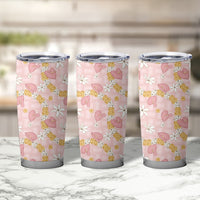 Hawaii Anthurium Tiare Pikake Lei Tumbler Cup Akala Lauhala Art Pattern LT01 - Polynesian Pride