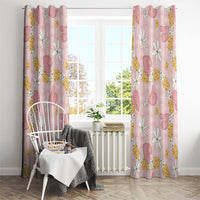 Hawaii Anthurium Tiare Pikake Lei Window Curtain Akala Lauhala Art Pattern LT01 - Polynesian Pride