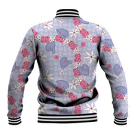 Hawaii Anthurium Tiare Pikake Lei Baseball Jacket Poni Lauhala Art Pattern LT01 - Polynesian Pride