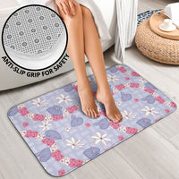 Hawaii Anthurium Tiare Pikake Lei Bathroom Set Poni Lauhala Art Pattern LT01 - Polynesian Pride