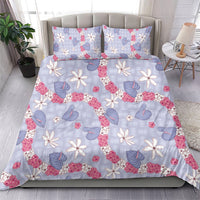 Hawaii Anthurium Tiare Pikake Lei Bedding Set Poni Lauhala Art Pattern LT01 - Polynesian Pride