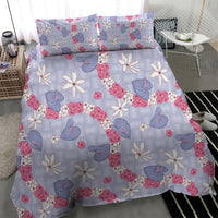 Hawaii Anthurium Tiare Pikake Lei Bedding Set Poni Lauhala Art Pattern LT01 - Polynesian Pride
