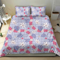 Hawaii Anthurium Tiare Pikake Lei Bedding Set Poni Lauhala Art Pattern LT01 - Polynesian Pride