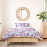 Hawaii Anthurium Tiare Pikake Lei Bedding Set Poni Lauhala Art Pattern LT01 - Polynesian Pride