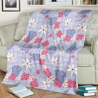 Hawaii Anthurium Tiare Pikake Lei Blanket Poni Lauhala Art Pattern LT01 - Polynesian Pride