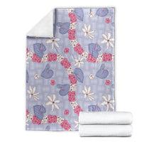 Hawaii Anthurium Tiare Pikake Lei Blanket Poni Lauhala Art Pattern LT01 - Polynesian Pride