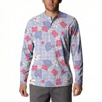 Hawaii Anthurium Tiare Pikake Lei Button Sweatshirt Poni Lauhala Art Pattern LT01 - Polynesian Pride