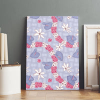 Hawaii Anthurium Tiare Pikake Lei Canvas Wall Art Poni Lauhala Art Pattern LT01 - Polynesian Pride