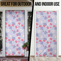 Hawaii Anthurium Tiare Pikake Lei Door Cover Poni Lauhala Art Pattern LT01 - Polynesian Pride