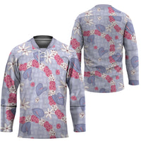 Hawaii Anthurium Tiare Pikake Lei Hockey Jersey Poni Lauhala Art Pattern LT01 - Polynesian Pride