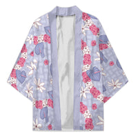 Hawaii Anthurium Tiare Pikake Lei Kimono Poni Lauhala Art Pattern LT01 Unisex Purple - Polynesian Pride