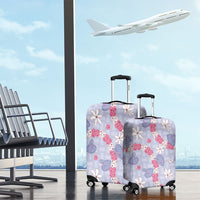 Hawaii Anthurium Tiare Pikake Lei Luggage Cover Poni Lauhala Art Pattern LT01 - Polynesian Pride