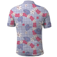 Hawaii Anthurium Tiare Pikake Lei Polo Shirt Poni Lauhala Art Pattern LT01 - Polynesian Pride