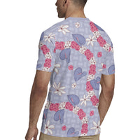 Hawaii Anthurium Tiare Pikake Lei Rugby Jersey Poni Lauhala Art Pattern LT01 - Polynesian Pride