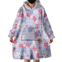 Hawaii Anthurium Tiare Pikake Lei Wearable Blanket Hoodie Poni Lauhala Art Pattern LT01 - Polynesian Pride