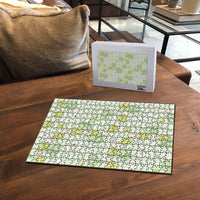 Hawaii Anthurium Tiare Pikake Lei Puzzle Sage Green Lauhala Art Pattern LT01 - Polynesian Pride