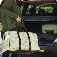 Hawaii Anthurium Tiare Pikake Lei Travel Bag Sage Green Lauhala Art Pattern LT01 - Polynesian Pride