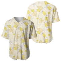 Hawaii Anthurium Tiare Pikake Lei Baseball Jersey Melemele Lauhala Art Pattern LT01 - Polynesian Pride