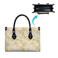 Hawaii Anthurium Tiare Pikake Lei Leather Bag Melemele Lauhala Art Pattern LT01 - Polynesian Pride