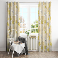 Hawaii Anthurium Tiare Pikake Lei Window Curtain Melemele Lauhala Art Pattern LT01 - Polynesian Pride