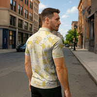 Hawaii Anthurium Tiare Pikake Lei Zipper Polo Shirt Melemele Lauhala Art Pattern LT01 - Polynesian Pride
