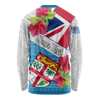 Personalised Fiji Day Long Sleeve Shirt Fijian Hibiscus Special Version LT01 - Polynesian Pride