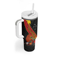 Papua New Guinea Tumbler With Handle Bird Of Paradise With Tropical Flower LT01 - Polynesian Pride