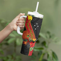 Papua New Guinea Tumbler With Handle Bird Of Paradise With Tropical Flower LT01 - Polynesian Pride