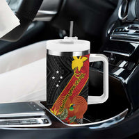 Papua New Guinea Tumbler With Handle Bird Of Paradise With Tropical Flower LT01 - Polynesian Pride