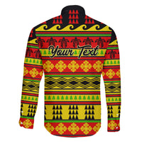 Custom Hawaii Christmas Family Matching Short Sleeve Bodycon Dress and Hawaiian Shirt Hawaiian Quilt Pattern Reggae Version LT01 - Polynesian Pride