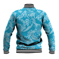 Tahiti Ninamu Tiare Floral Baseball Jacket Monstera Palm Tropical Leaves LT01 - Polynesian Pride