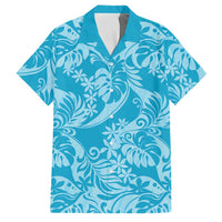 Tahiti Ninamu Tiare Floral Family Matching Puletasi and Hawaiian Shirt Monstera Palm Tropical Leaves - Polynesian Pride