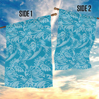 Tahiti Ninamu Tiare Floral Garden Flag Monstera Palm Tropical Leaves - Polynesian Pride