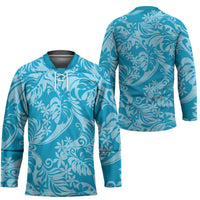 Tahiti Ninamu Tiare Floral Hockey Jersey Monstera Palm Tropical Leaves LT01 - Polynesian Pride