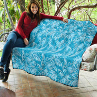 Tahiti Ninamu Tiare Floral Quilt Monstera Palm Tropical Leaves LT01 - Polynesian Pride