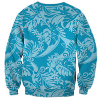 Tahiti Ninamu Tiare Floral Sweatshirt Monstera Palm Tropical Leaves LT01 - Polynesian Pride